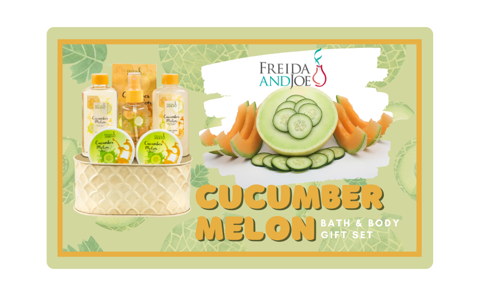 Cucumber Melon Bath & Body Gift Set Basket