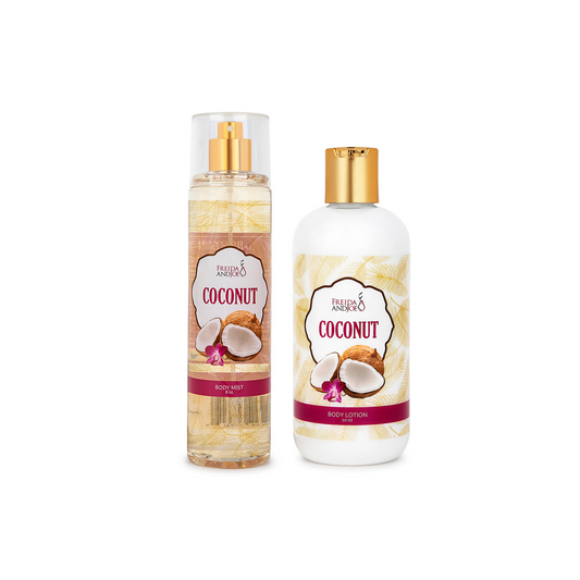 Coconut Fragrance 10oz Body Lotion and 8oz Body Mist Spray Bundle