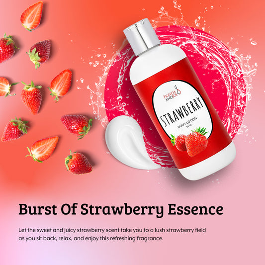 Strawberry Fragrance Body Lotion in 10oz Bottle
