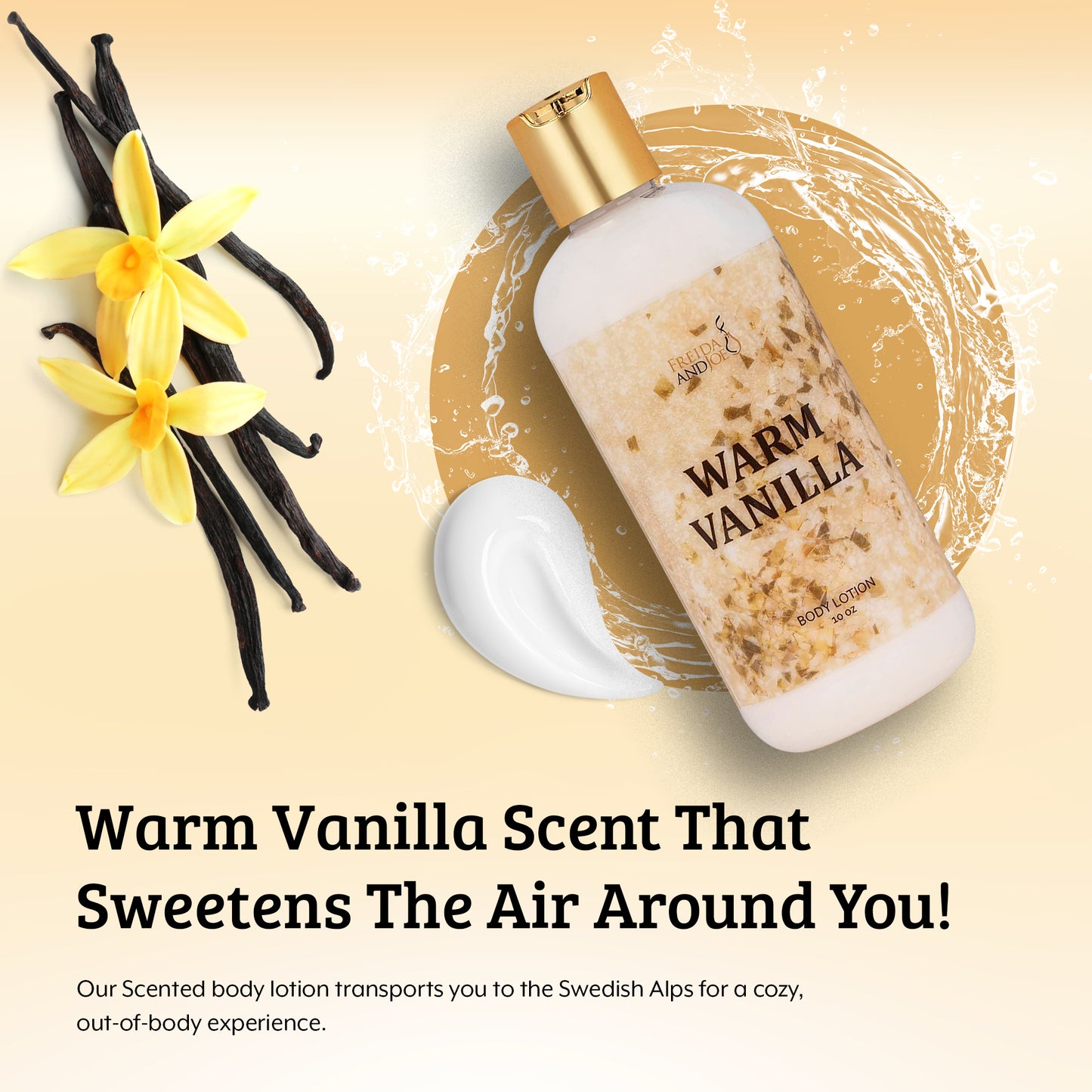 Warm Vanilla Fragrance Body Lotion in 10oz Bottle