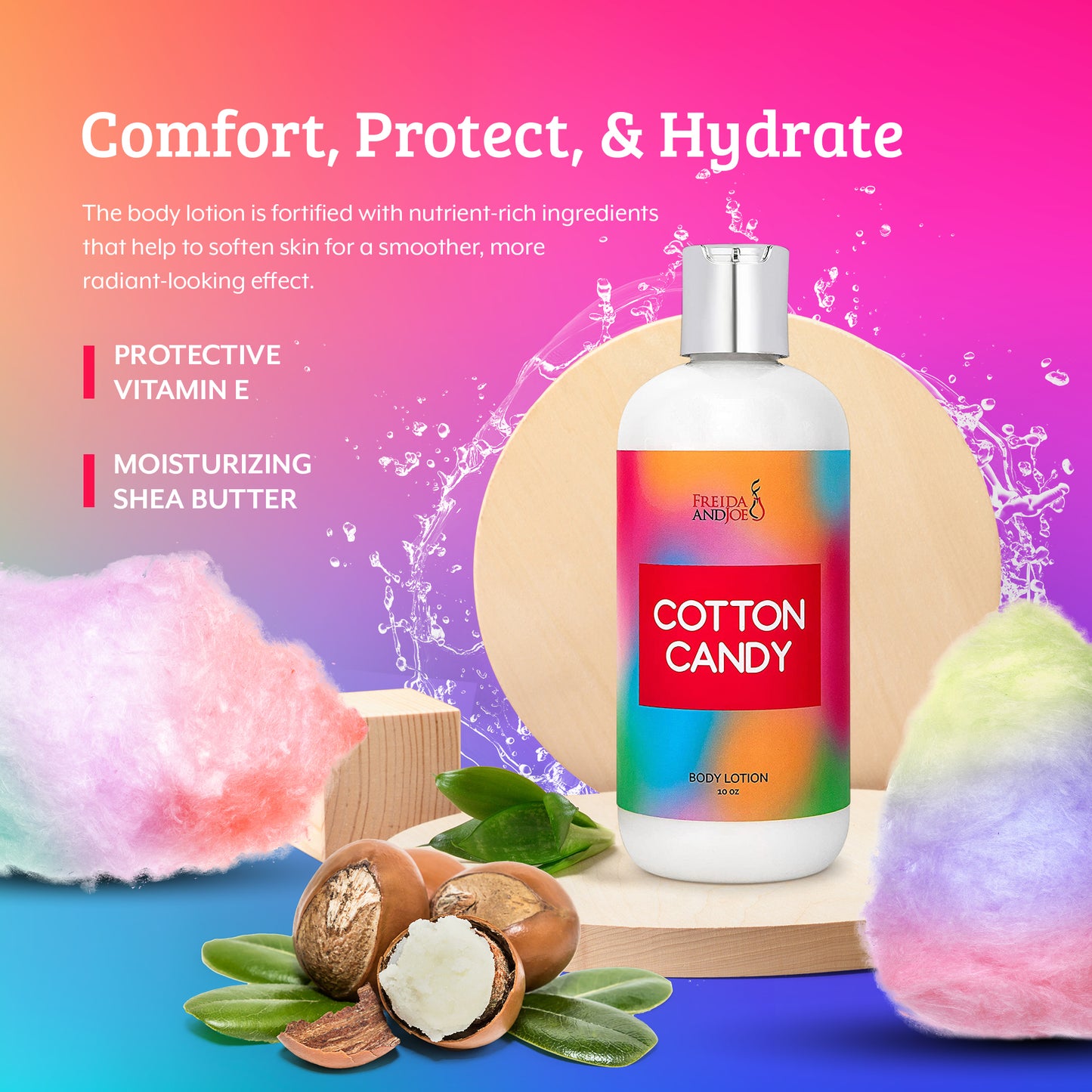Cotton Candy Fragrance Body Lotion in 10oz Bottle
