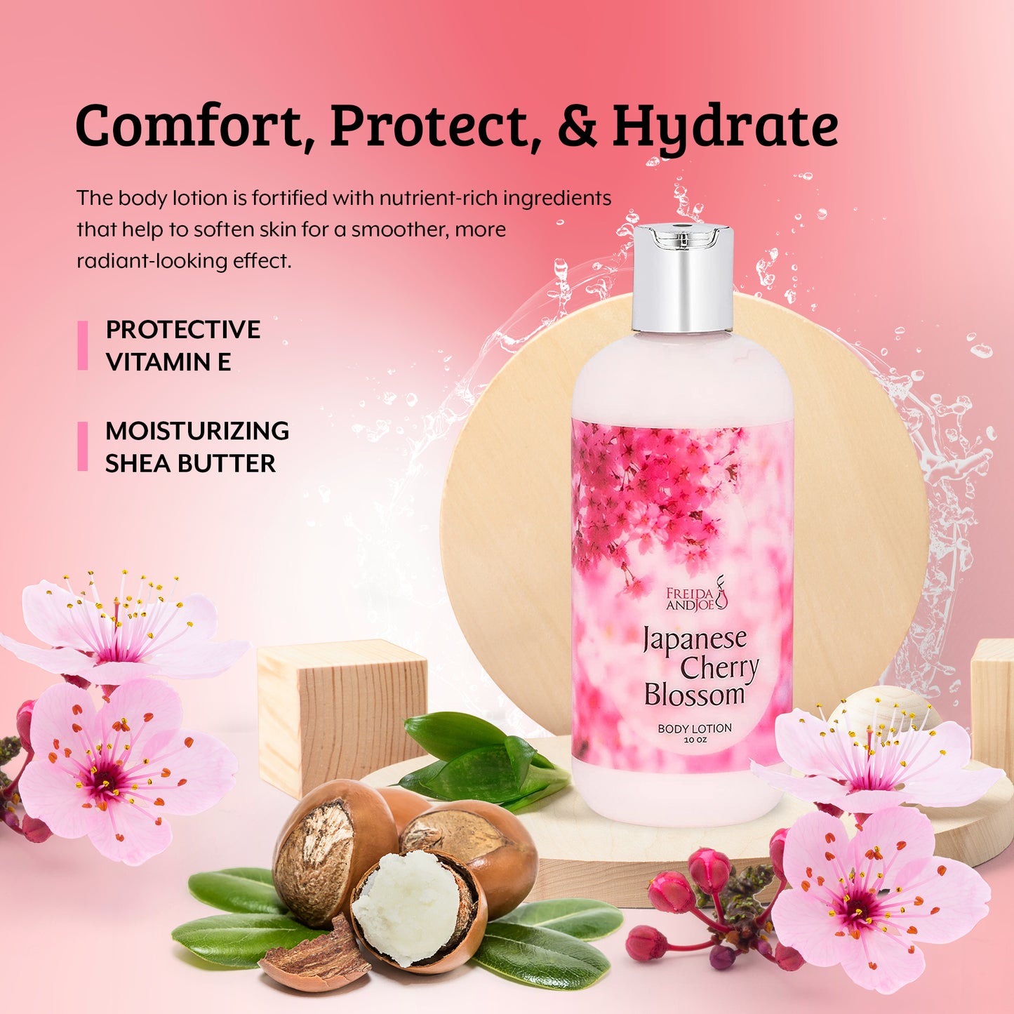 Japanese Cherry Blossom Fragrance Body Lotion in 10oz Bottle