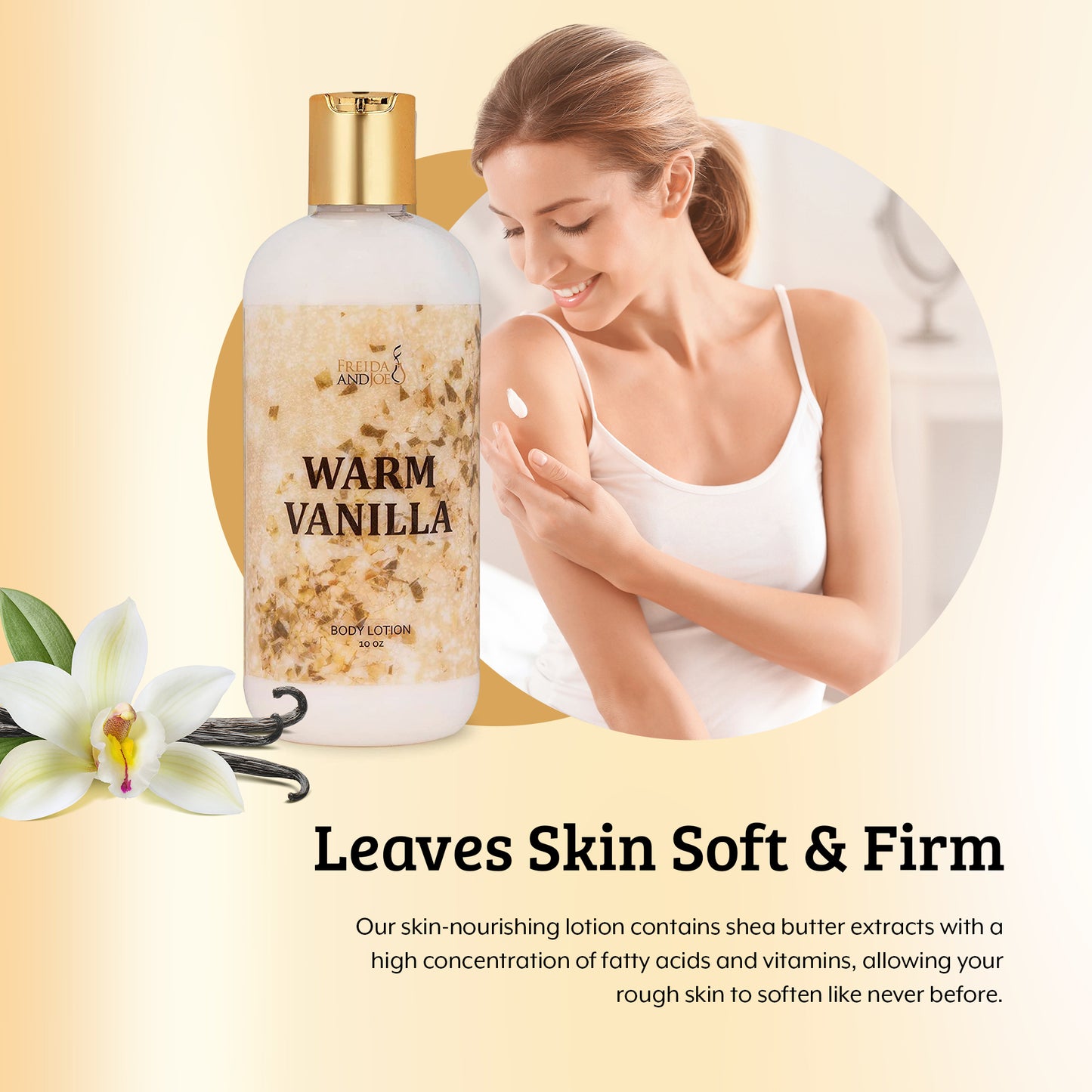 Warm Vanilla Fragrance Body Lotion in 10oz Bottle