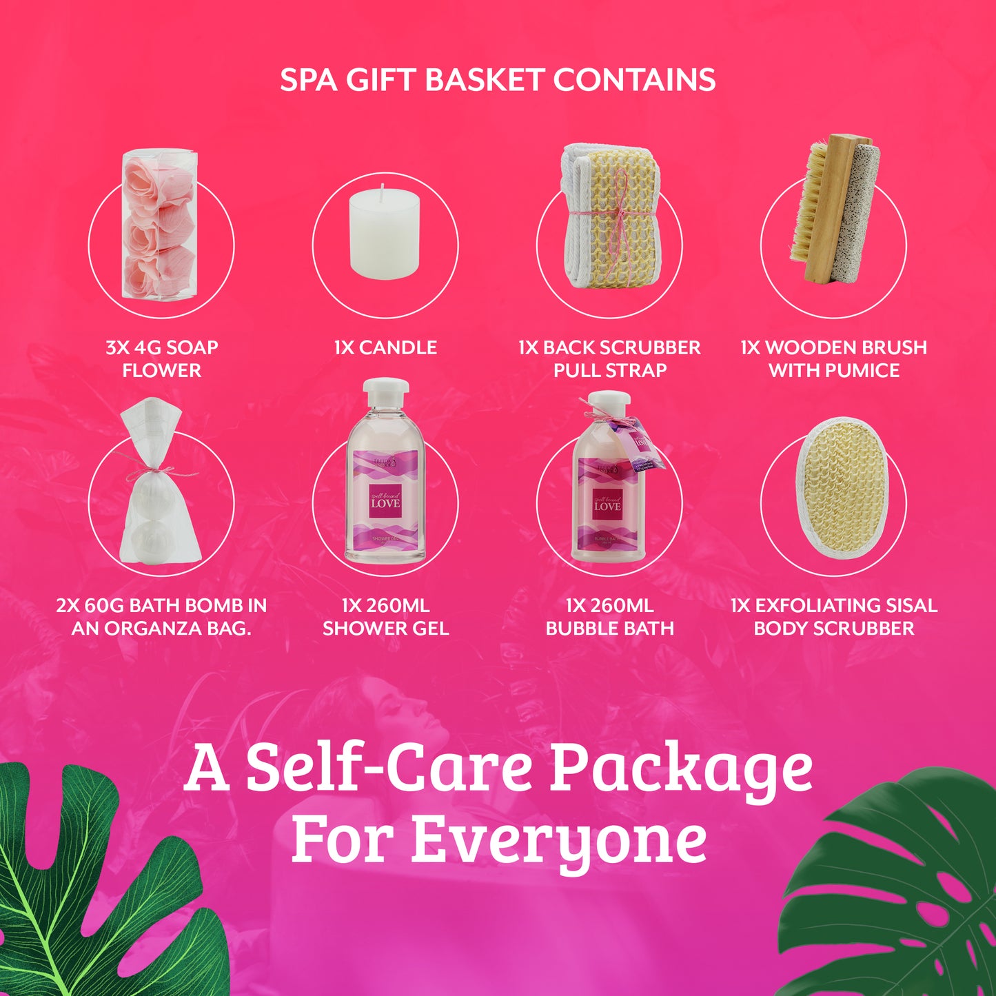 Spa Gift Basket: Perfect for Her | Perfect Gift for Any Occasion | Includes An Assortment of Essential Spa Treatments & Relaxation Set | Perfect Way To Show Someone You Care