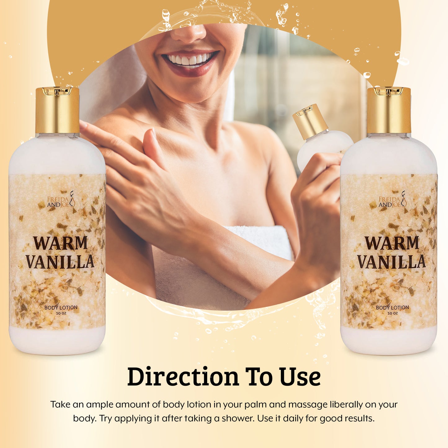 Warm Vanilla Fragrance Body Lotion in 10oz Bottle