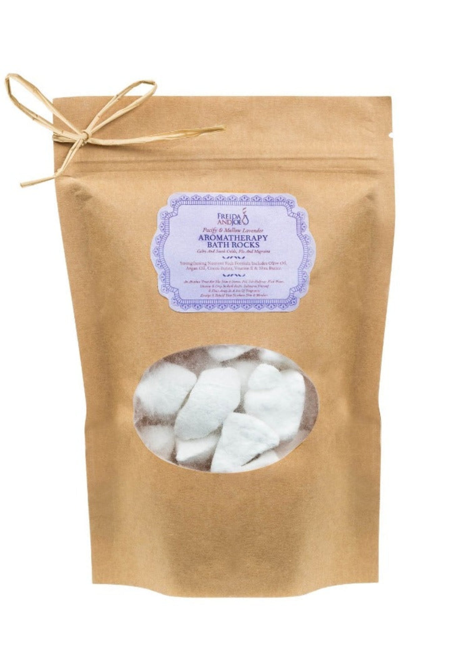 250g Aromatherapy Lavender Bath Rocks - Enriched with Essential Oils, Vitamin E & Shea Butter