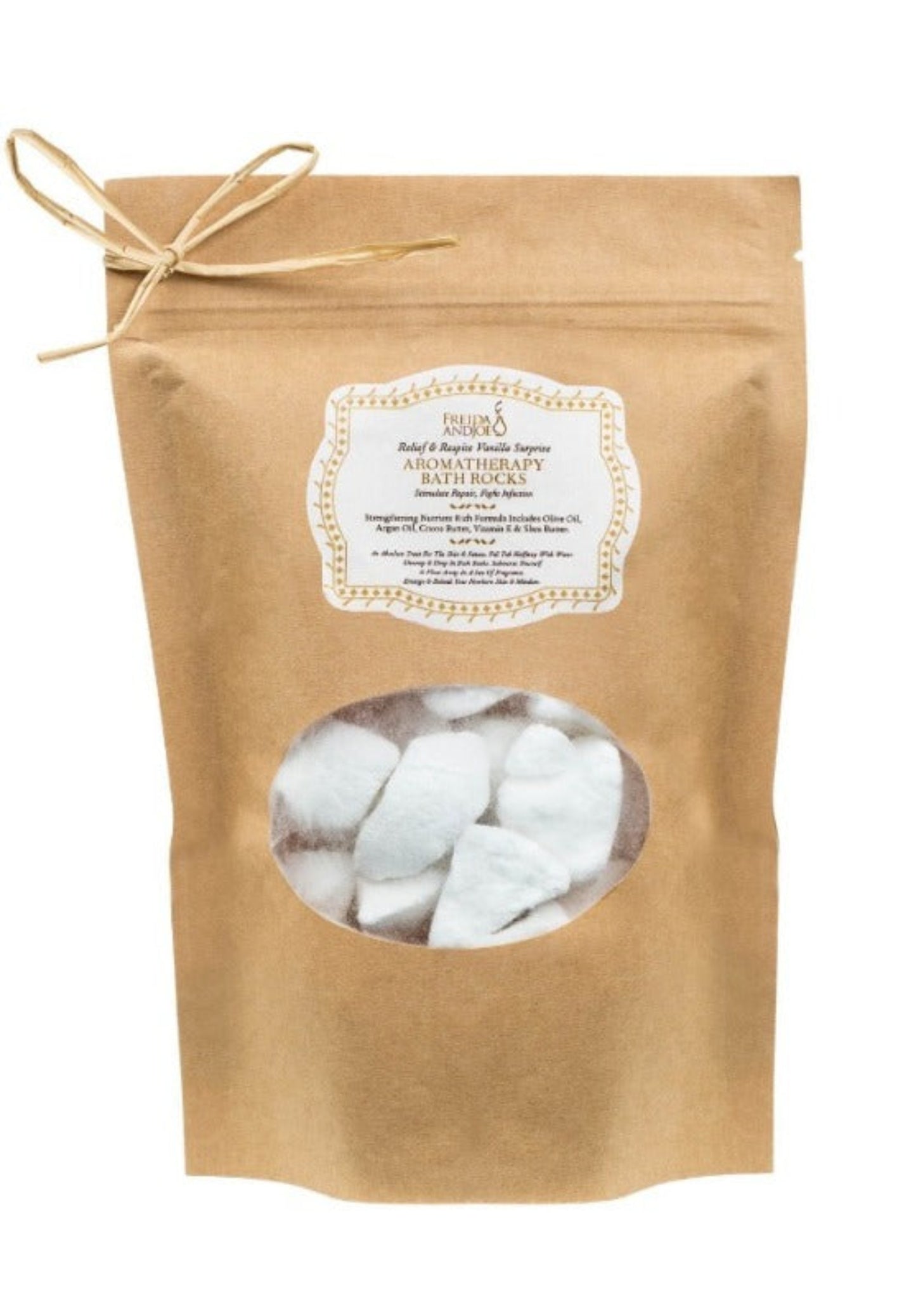 250G Aromatherapy Vanilla Bath Rocks - Enriched with Essential Oils, Shea Butter, & Vitamin E