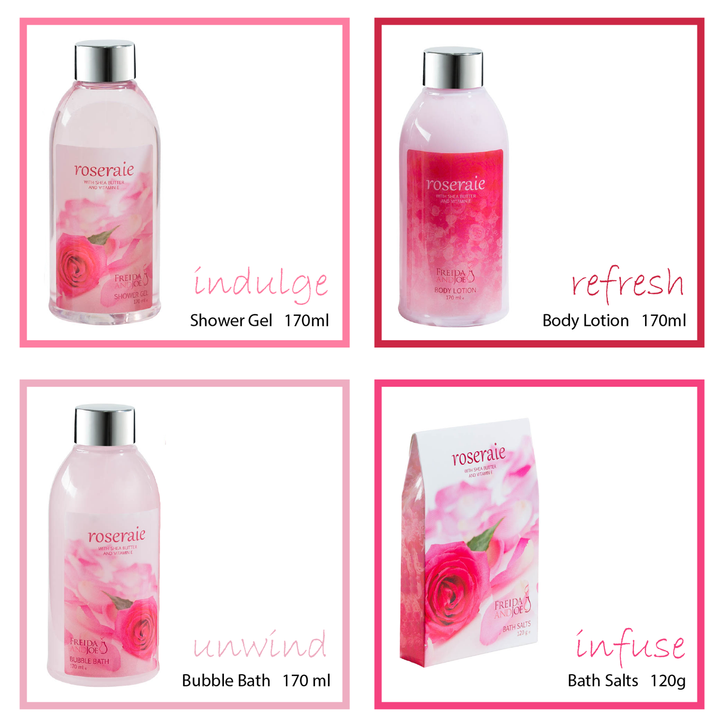 Rose Fragrance Spa Bath & Body Set