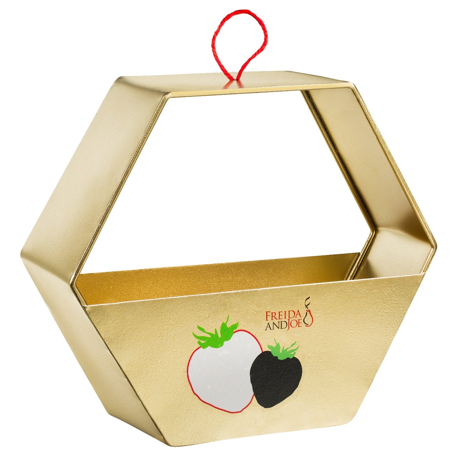 Strawberry Gift Set Gold Hexagon Box